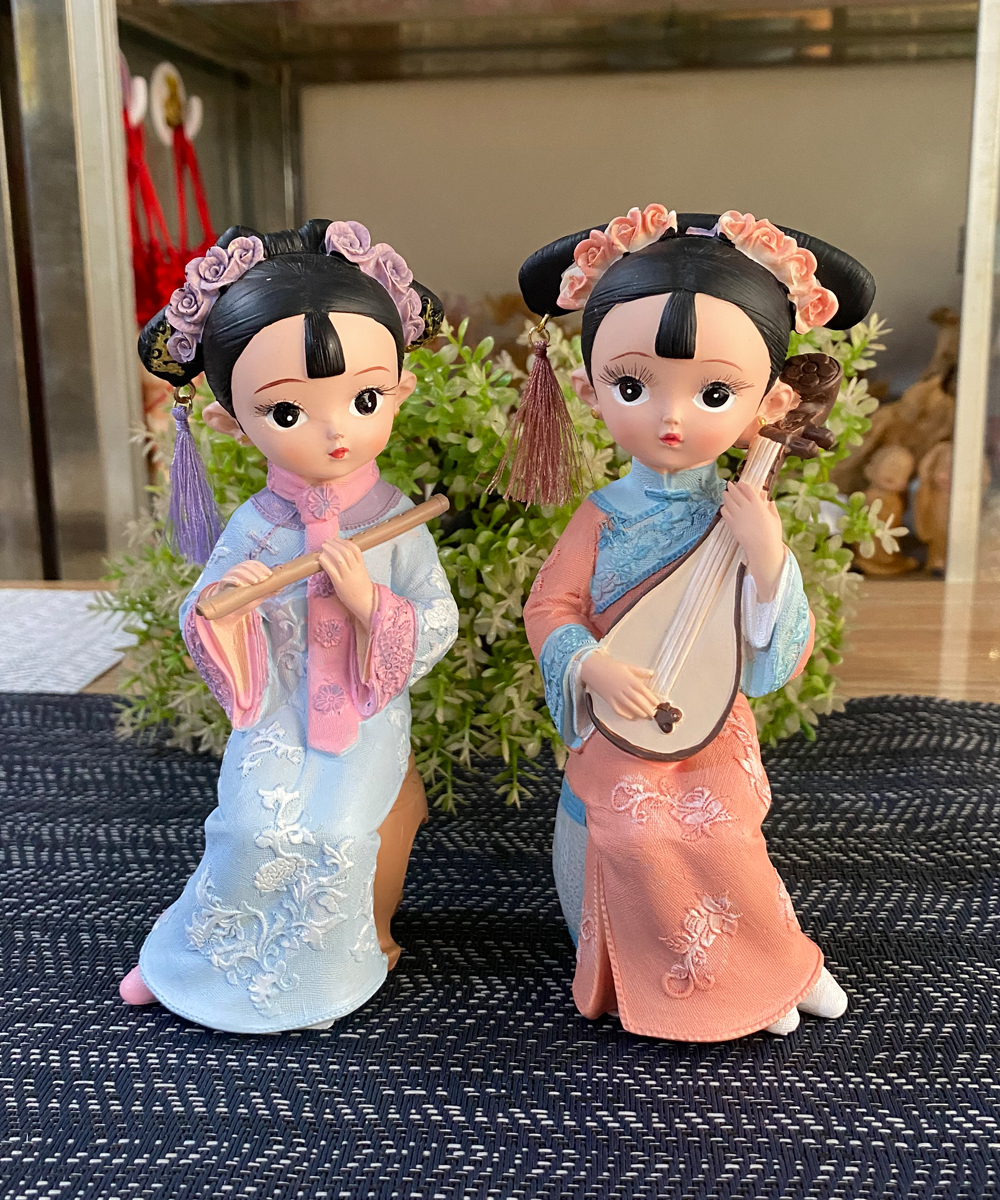 [HCM]Tượng thiếu nữ ngồi thổi sáo 15cm