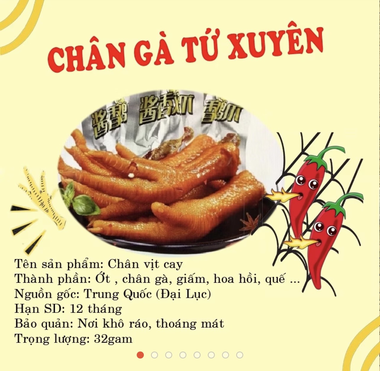 chân gà cay Tứ Xuyên combo 20 chiếc