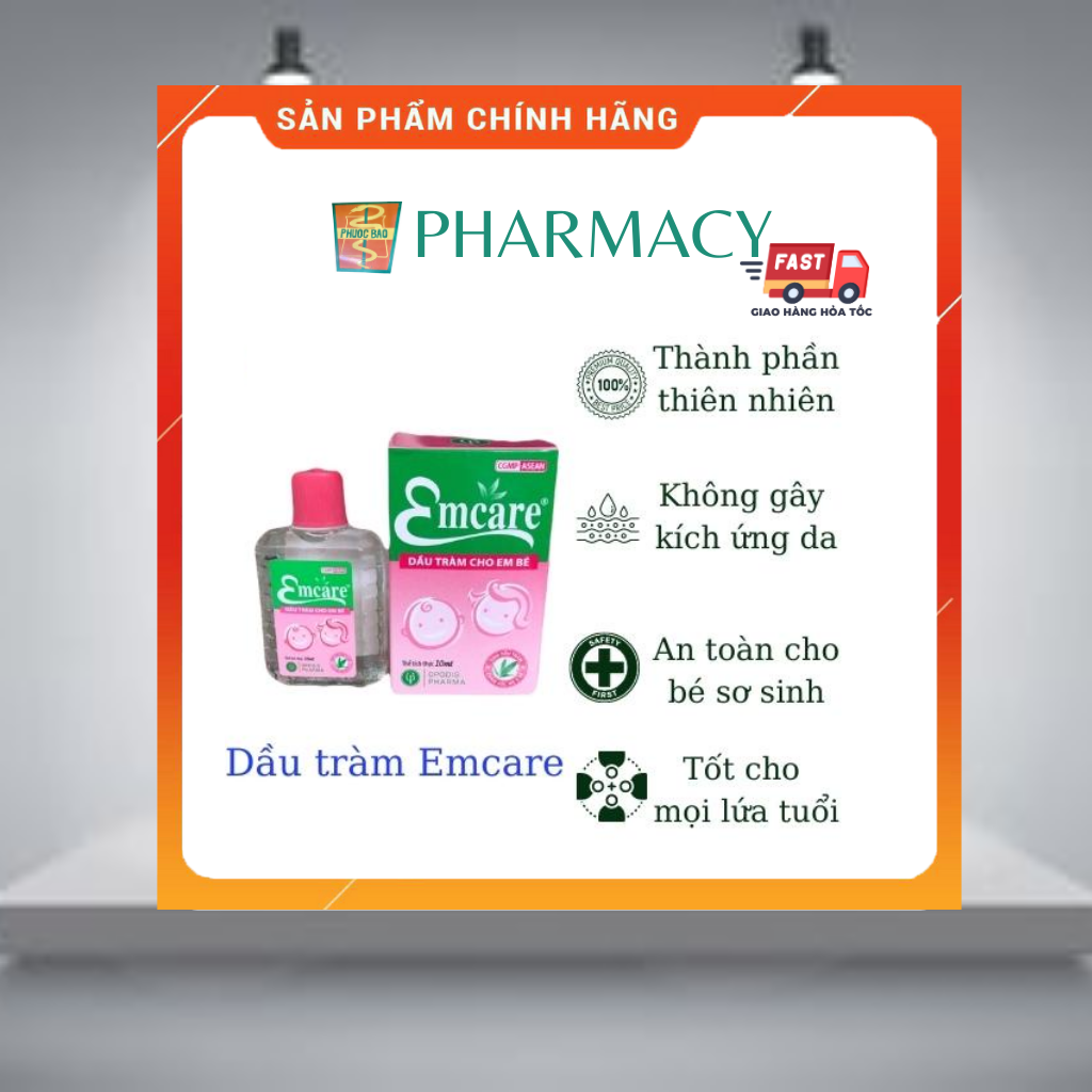 Dầu khuynh diệp cho bé EMCARE 25ml (dầu tràm)