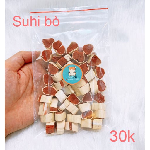 Snack thịt bò cuộn Sushi cho Hamster vỗ béo