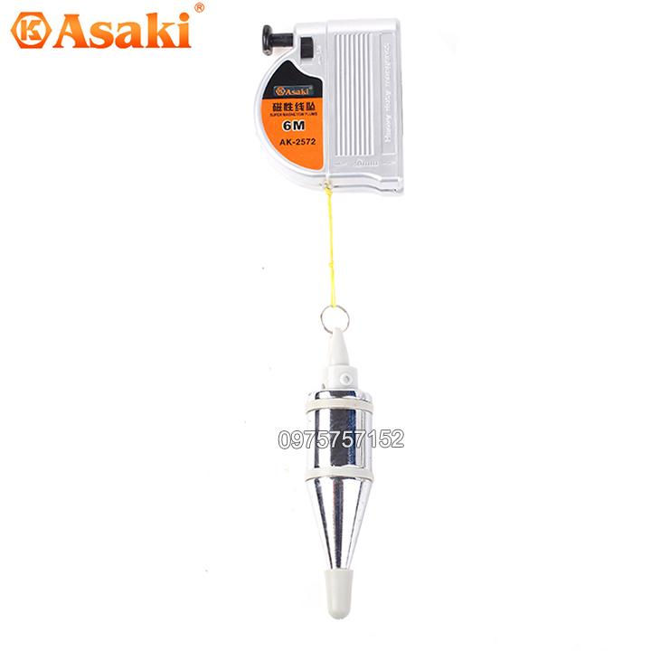 Quả dọi có từ tính 6m x 400g Asaki (Lập lòn từ tính) (Hãng phân phối chính thức)