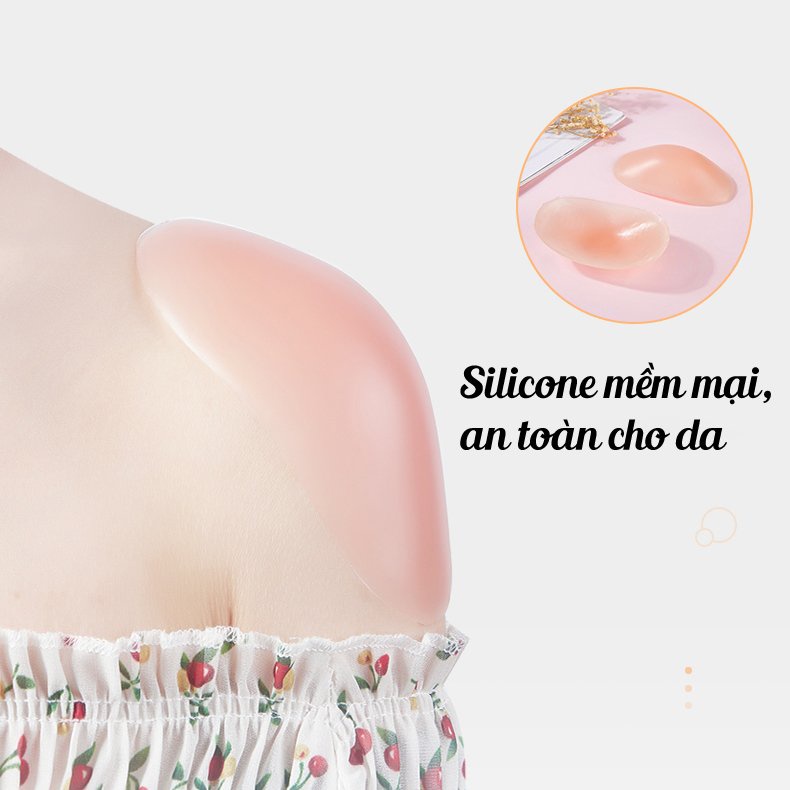 Miếng dán nâng vai silicon siêu dính, độn vai cô dâu