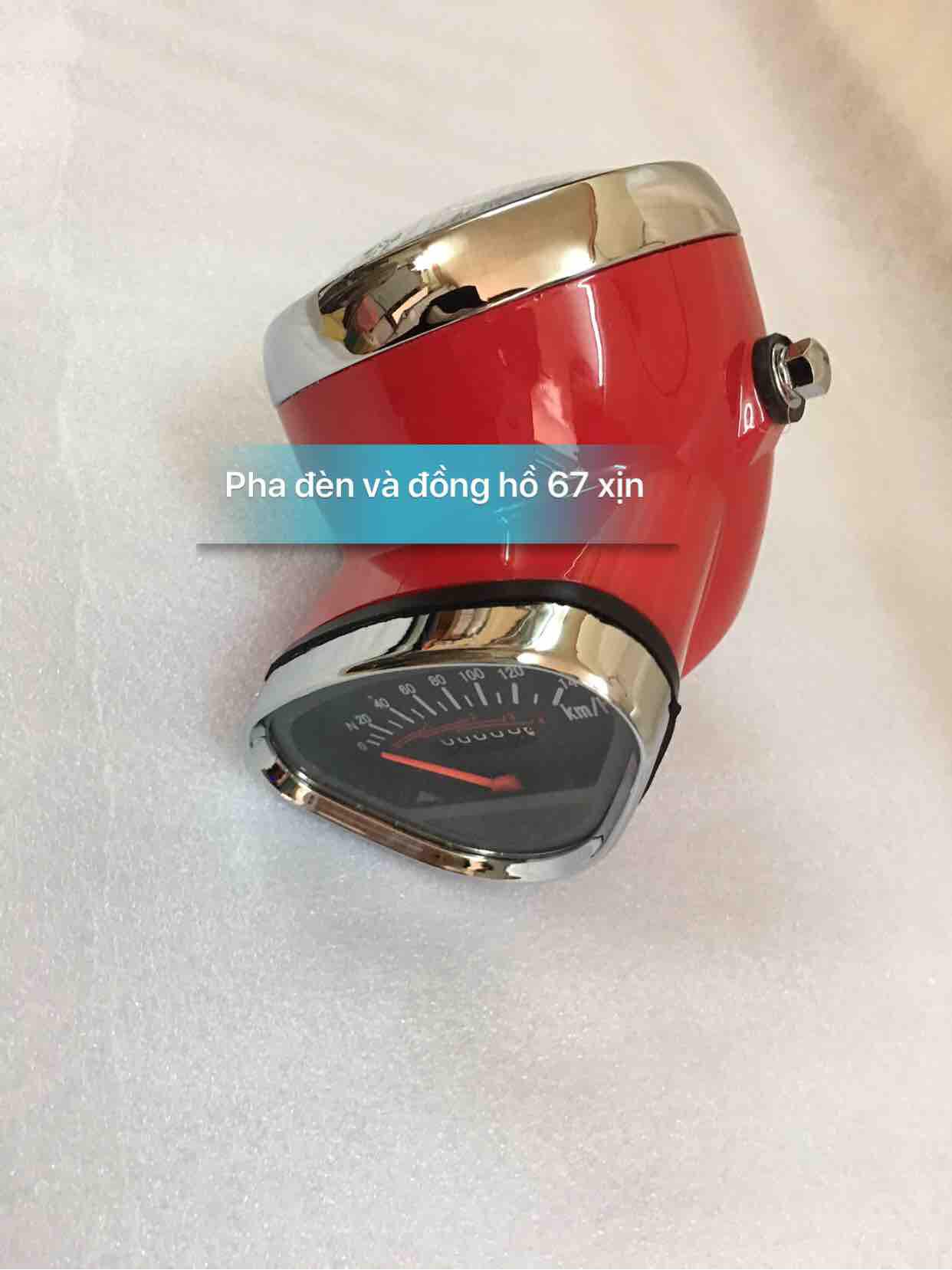[HCM]Pha đèn và đồng hồ 67 màu đỏ zin