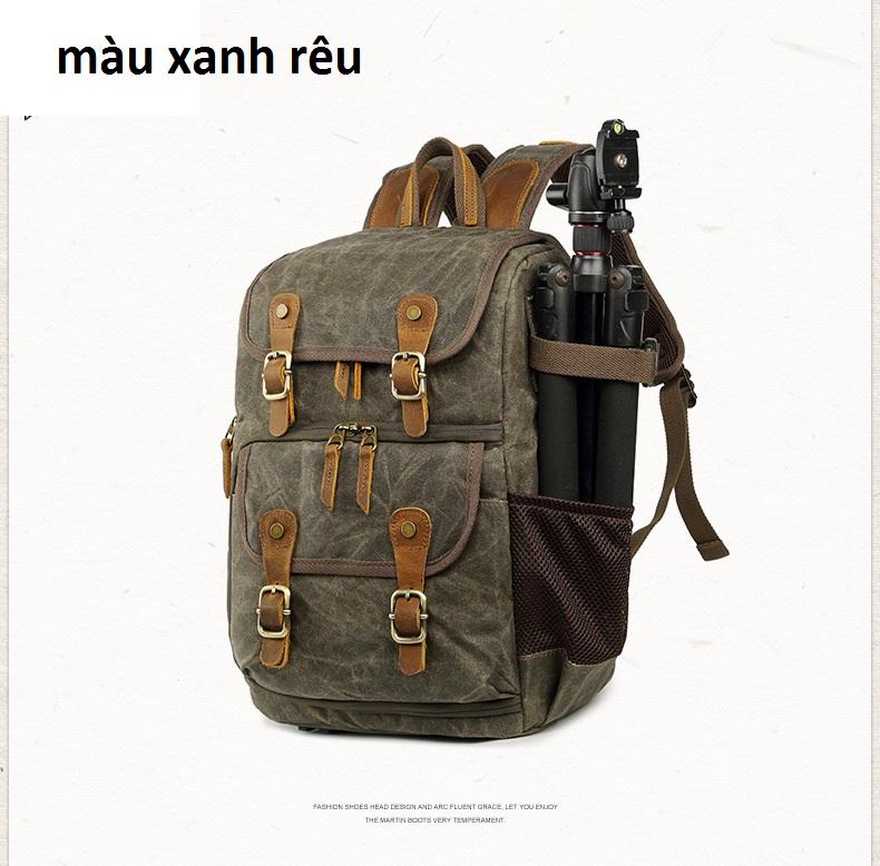 [HCM]Balo máy ảnh canvas hafl cao cấp CANVAS02