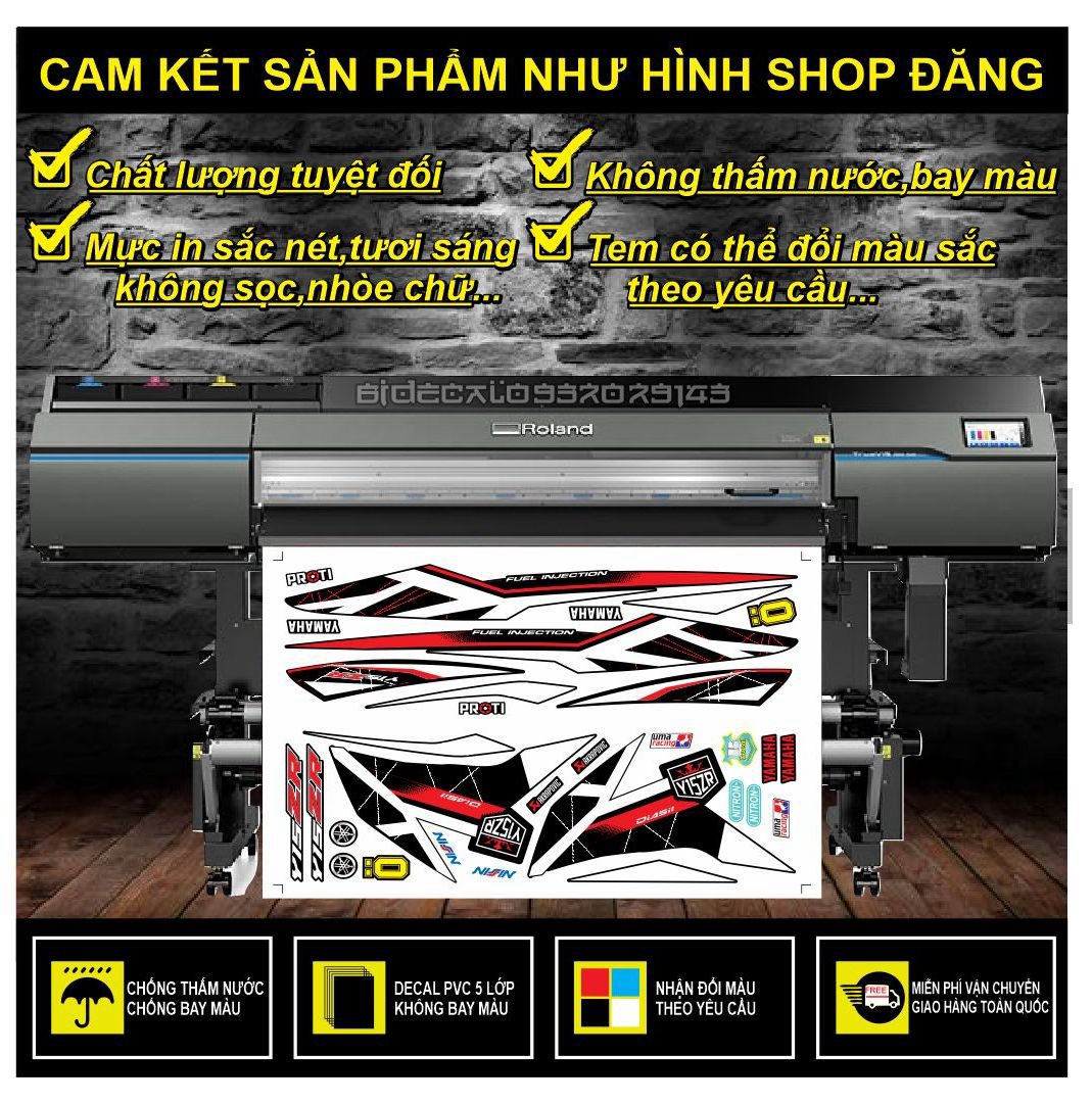 TEM RỜI EXCITER 150 Y15ZR ĐỎ ĐEN 2021