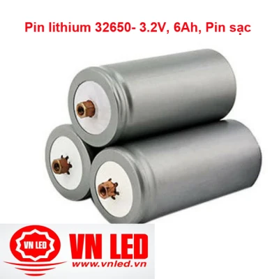 Pin lithium 32650- 3.2V, 6Ah, kèm ốc vít, Pin sạc Lithium, cell pin, vnled.vn, đt 0936395395