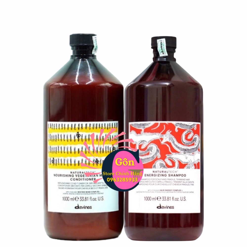Dầu Gội Chống Rụng Davines Energizing Và Dầu Xả Thực Vật Davines Nourishing 1000ml - Davines Chính Hãng