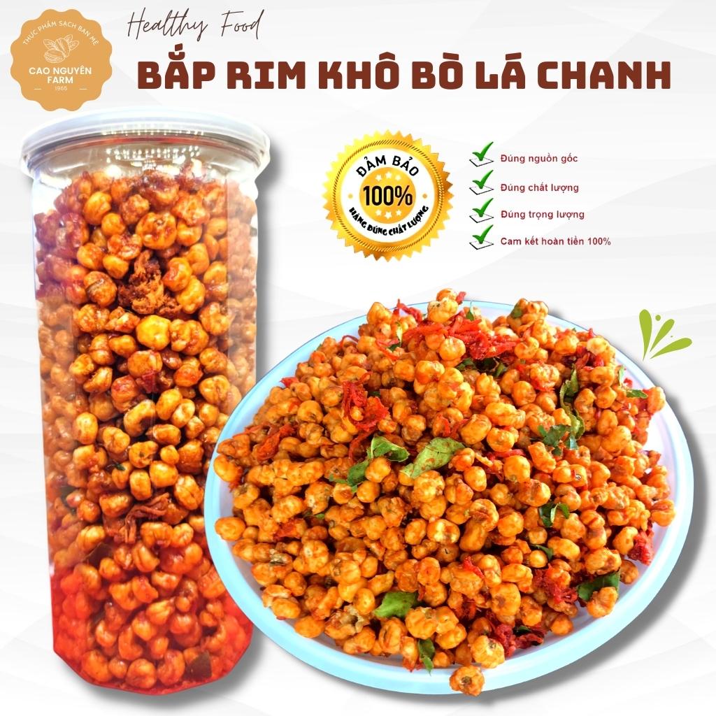 Bắp rim khô bò lá chanh & bắp sấy mắm ớt loại đặc biệt Cao Nguyen Farm