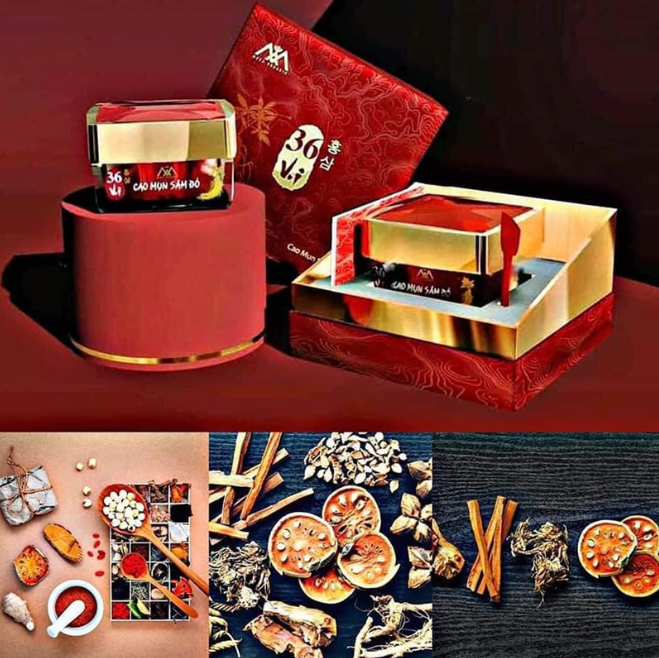 Cao mụn sâm đỏ 36 vị thuốc đông y chính hãng