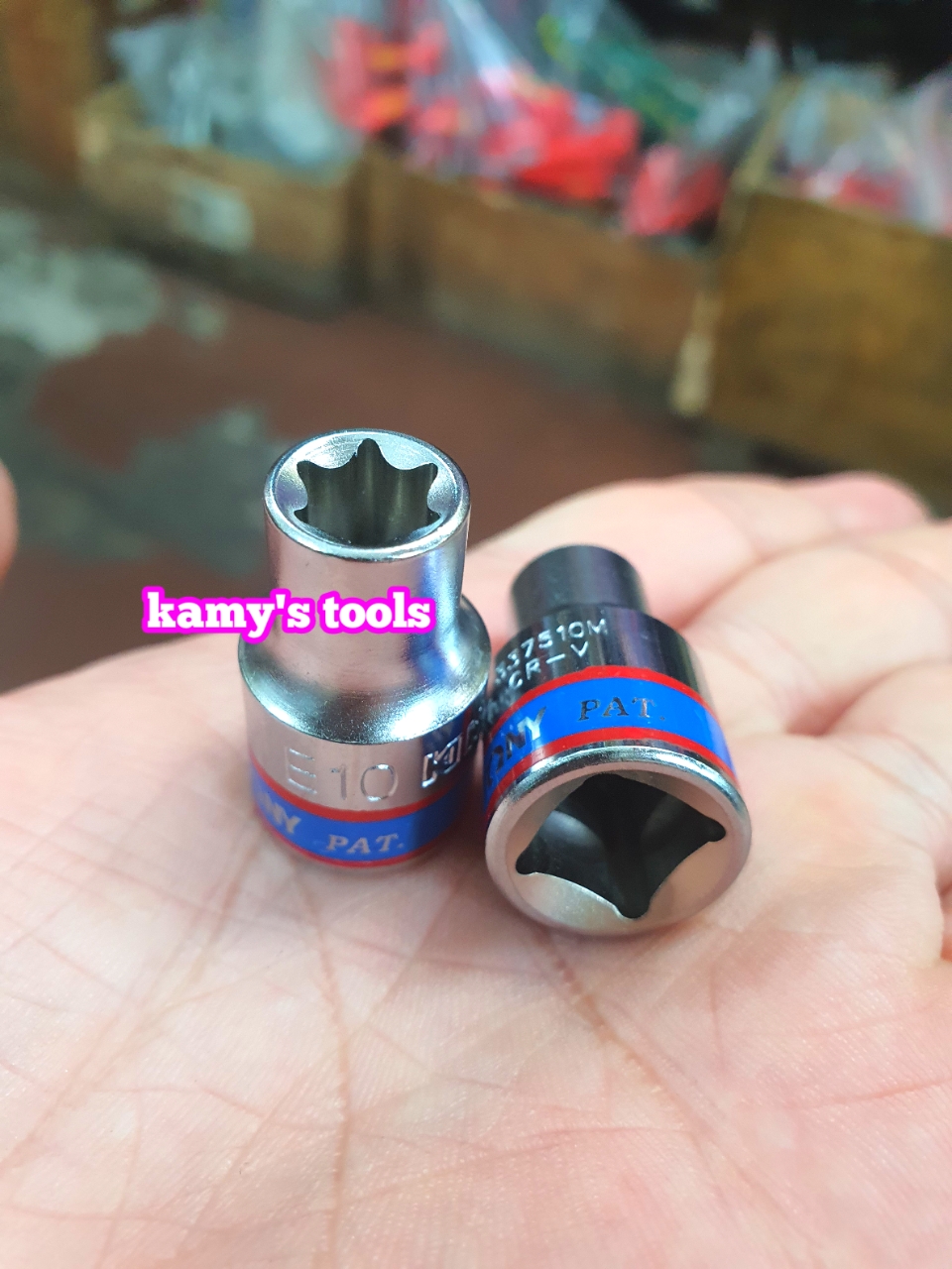 Đầu tuýp khẩu e 3/8 inch kingtony e8 e10 e12 e14 e16 e18 337508m 337510m 337512m 337514m 337516m 337518m giá bán lẻ 1 cái