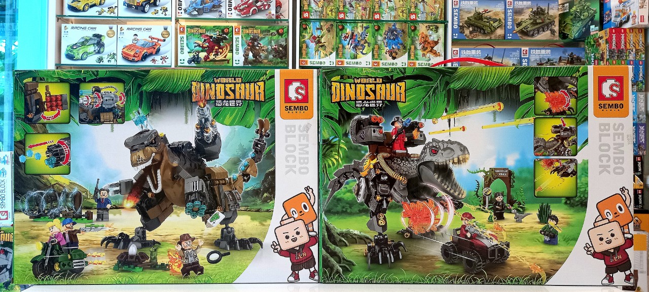 Mô Hình Lắp Ráp Lego Công Viên Khủng Long ( Sembo Block )