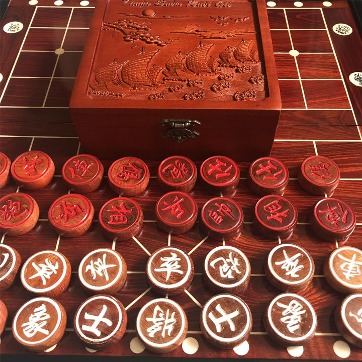 Bộ quân cờ tướng gỗ hương