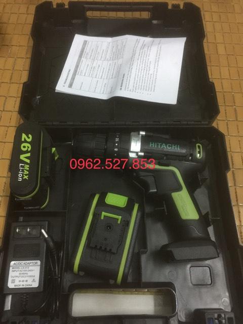 Máy Khoan Pin HITACHI 26v Có Búa ( Hàng mới )