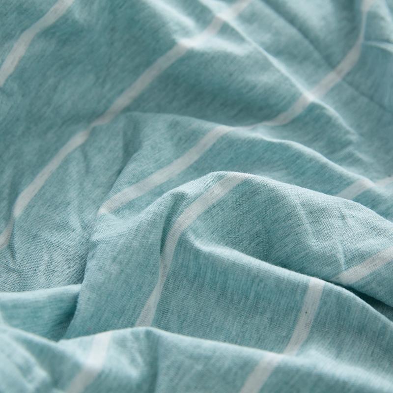 Phong Cách Nhật Bản 100% Cotton Dệt Kim Ga Bọc Đệm Bộ Đệm Giường Đơn Chiếc Tốt Bông Thiên Trúc 100% Cotton Chống Trượt Trùm Bảo Vệ 1.5 M 1.8 M