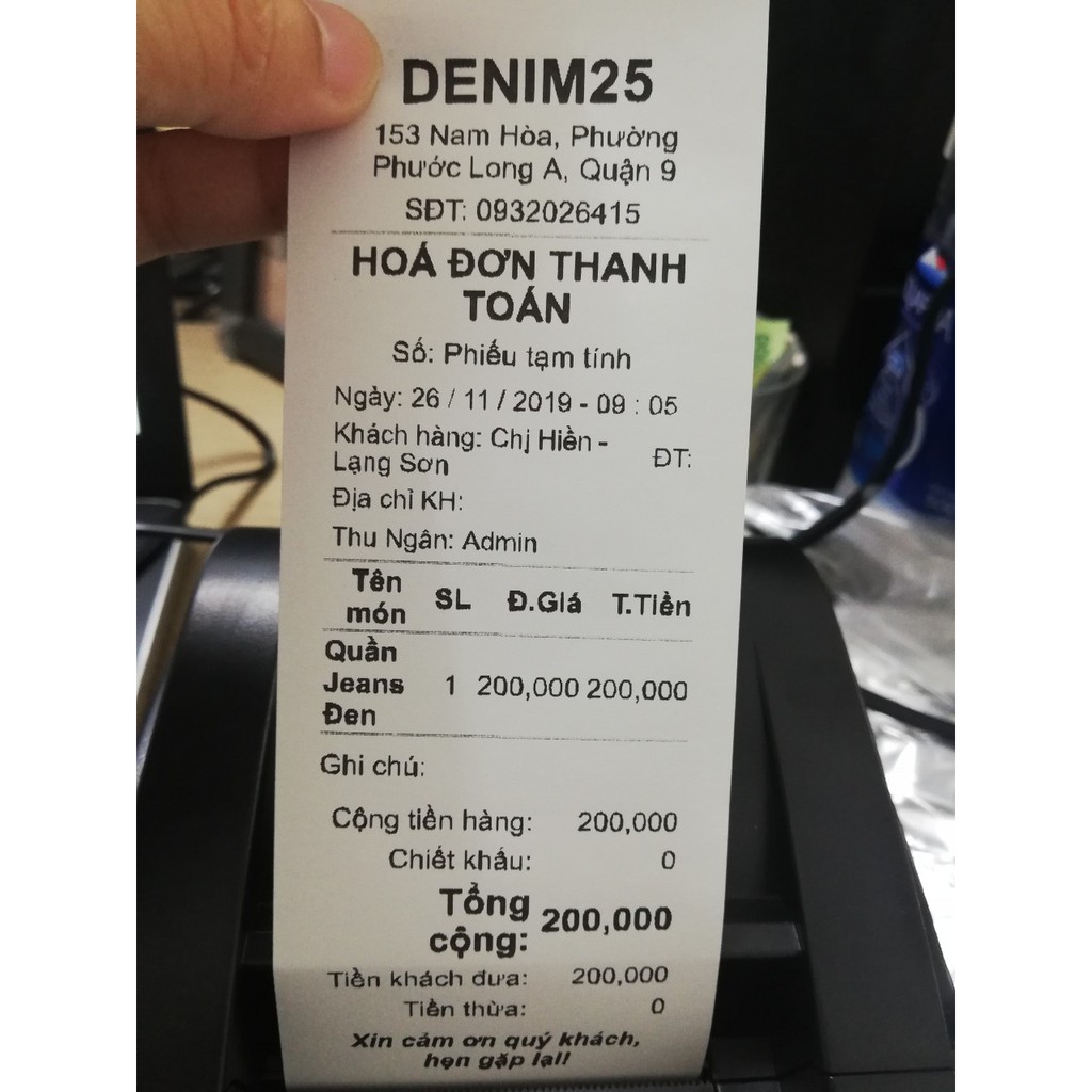 [HCM]Máy In Bill Nhỏ + Giấy In Bill