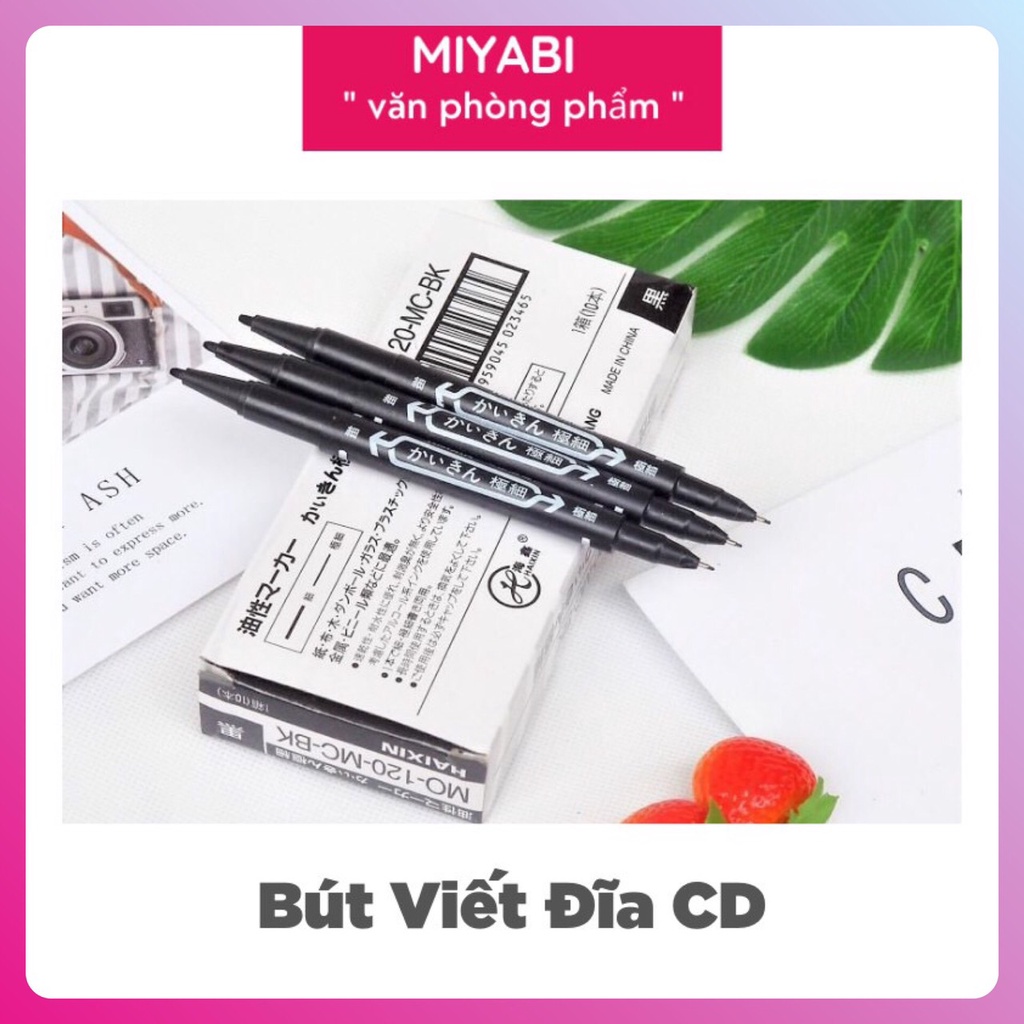 Bút lông dầu Zebra - Combo 10 bút dạ dầu Mo120 cao cấp màu xanh / đen /đỏ-2 đầu - không xóa được dùng cho văn phòng
