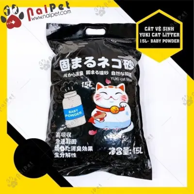 Cát Vệ Sinh Cát Đất Sét Nhật Đen Cat Litter Túi 15L