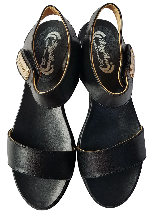 Giày Sandal Nữ Cao Gót Da Bò BIGBEN CG100