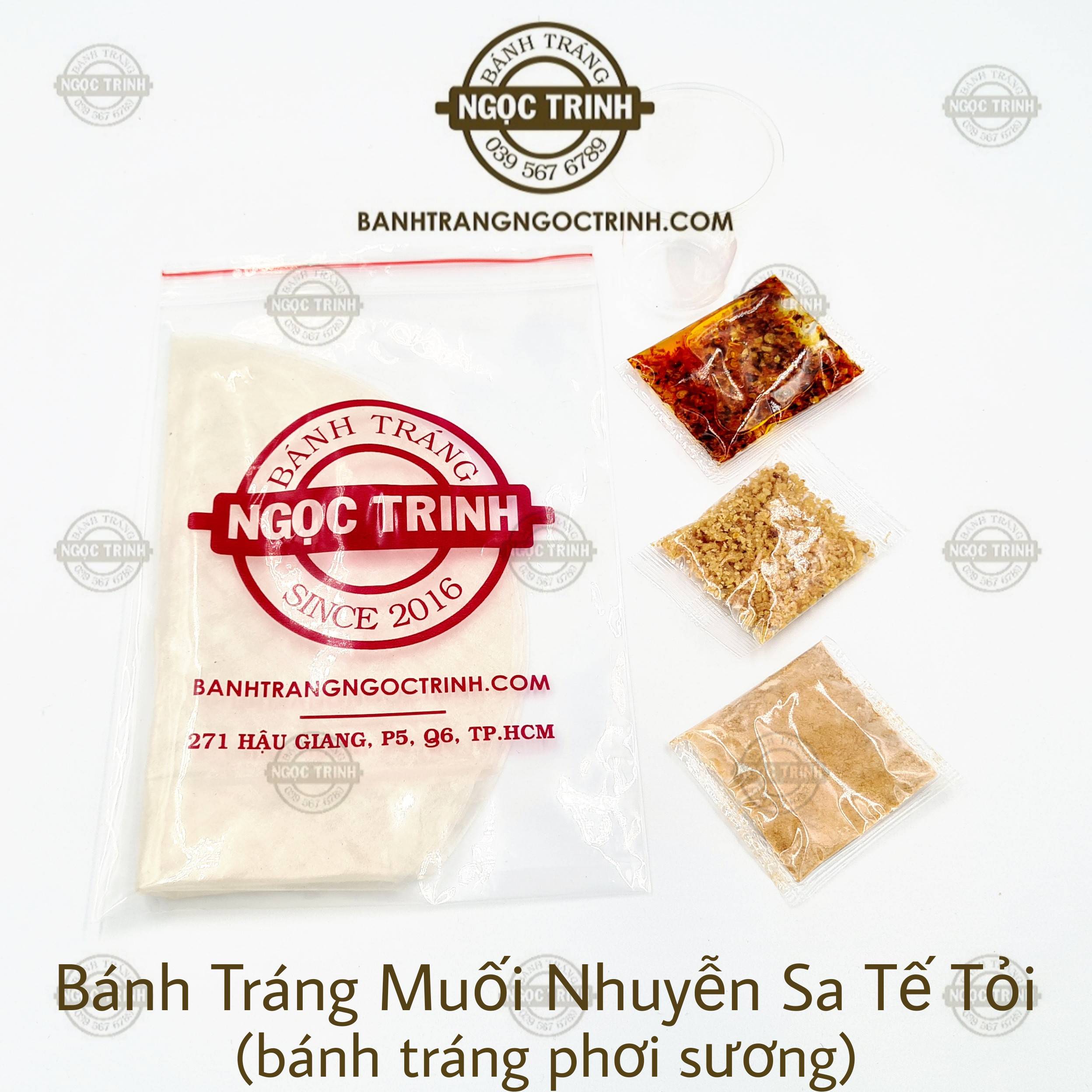 Bánh Tráng Phơi Sương Muối Nhuyễn Sa Tế Tỏi Phi - Bánh Tráng Ngọc Trinh 5 Túi