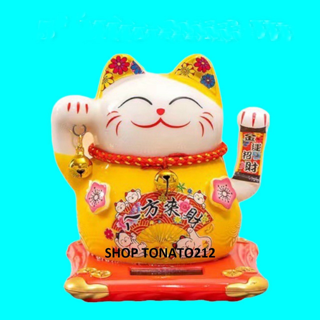 Mèo thần tài, mèo may mắn maneki neko 0515,0516,0517,0518 cao 11cm
