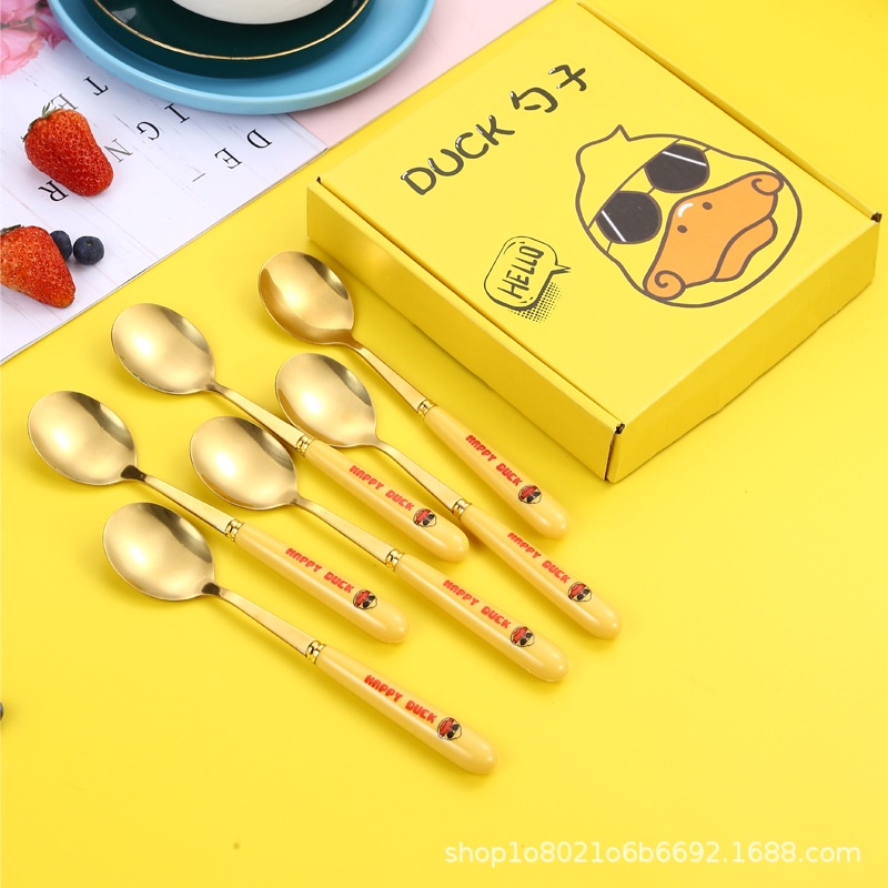 [ ComBo]  6 Thìa Vịt Vàng Duck Siêu Xinh. ĐTVM