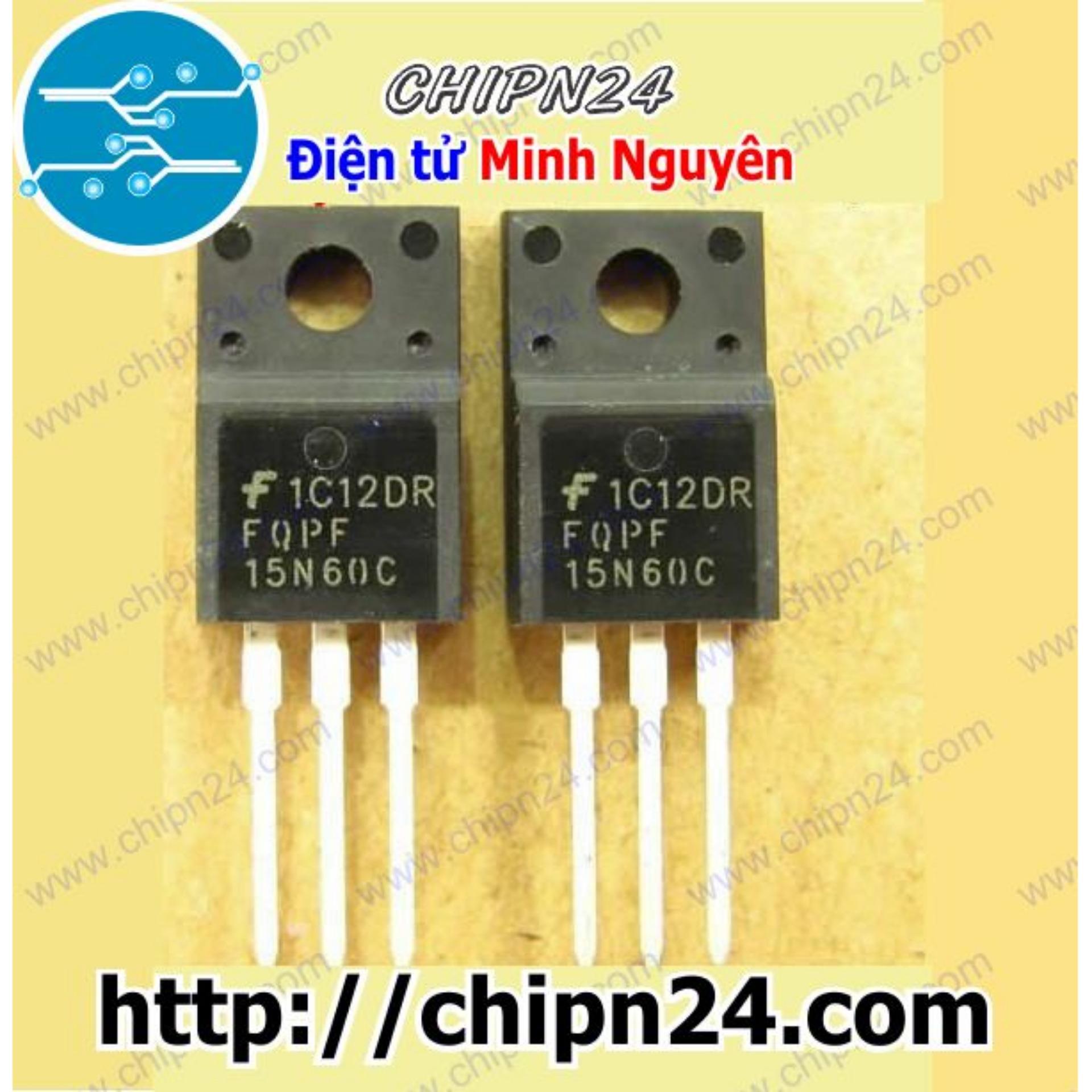 [1 con] (KT1) Mosfet 15N60 TO-220F 15A 600V Kênh N (FQPF 15N60C FQPF15N60C)