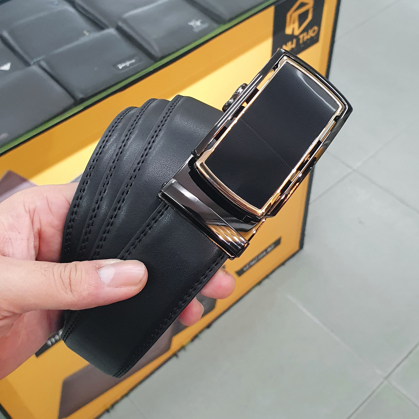 Thắt lưng nam da bò AT Leather P152