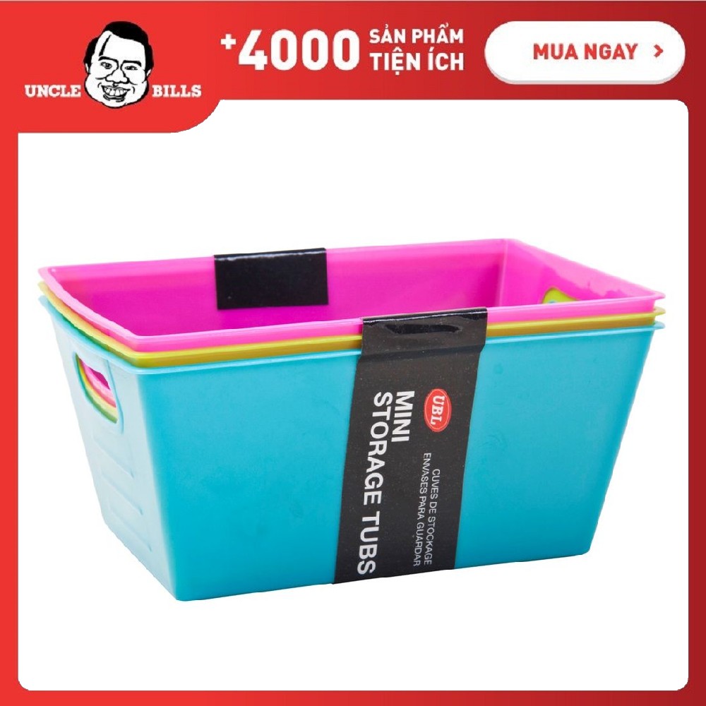 Rổ Đựng Đồ Mini Chữ Nhật 3 Cái UBL KS0100 ( hình chữ nhật)
