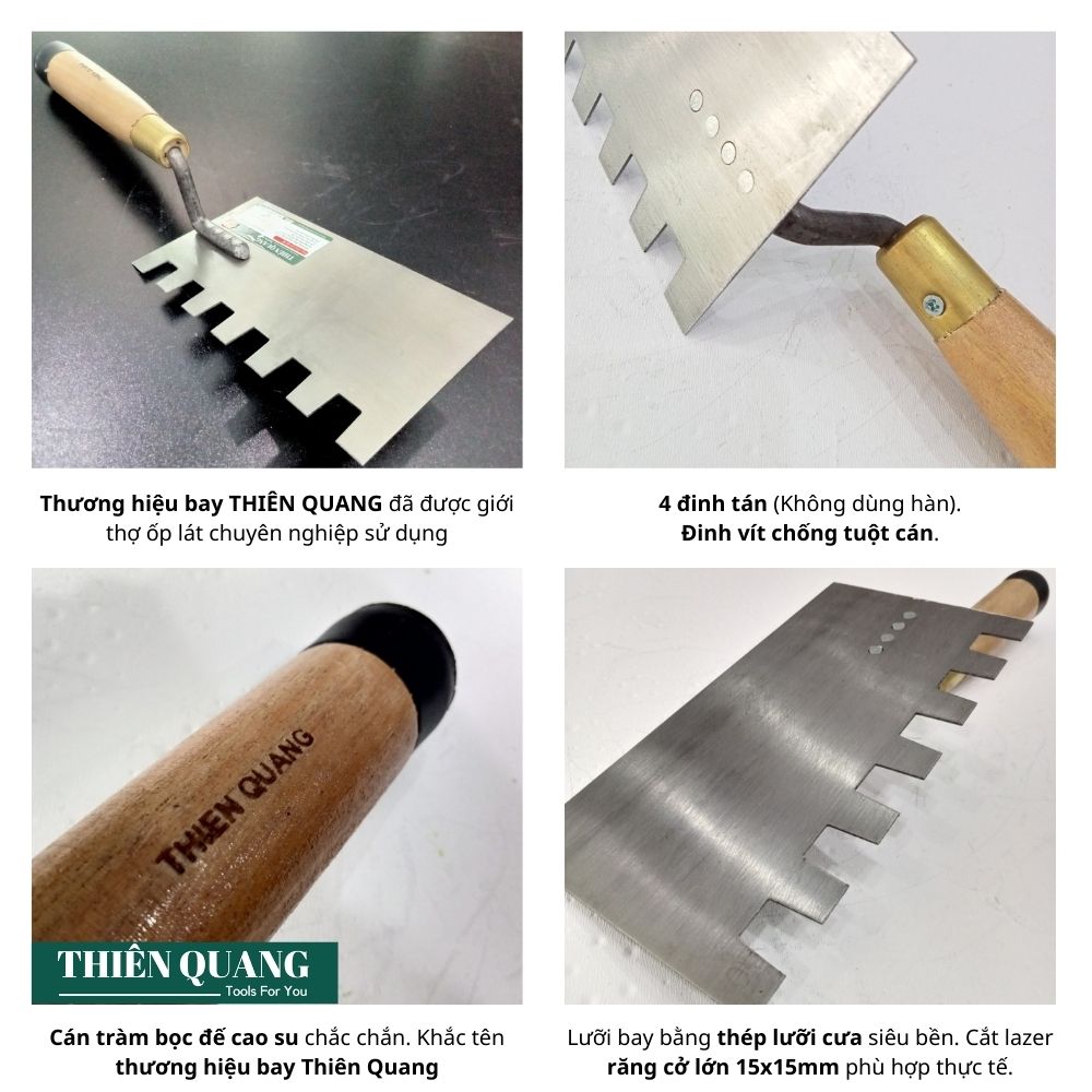 Bay răng cưa TAY PHẢI - Răng 15x15mm - Thiên Quang Smarttools