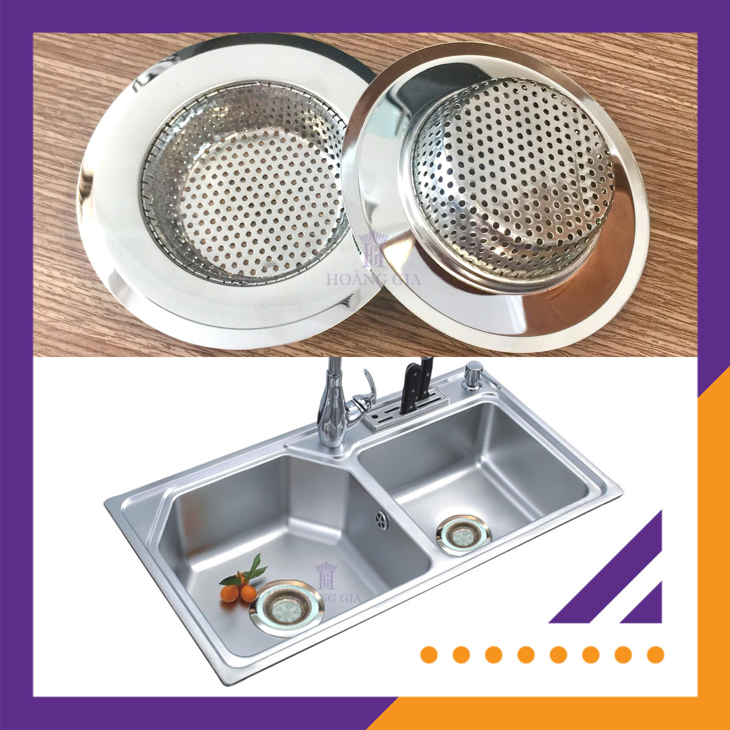 Combo 2 pieces Kitchen Sink Strainer, Kitchen Trash Strainer Fits Well On Drain,（Large）