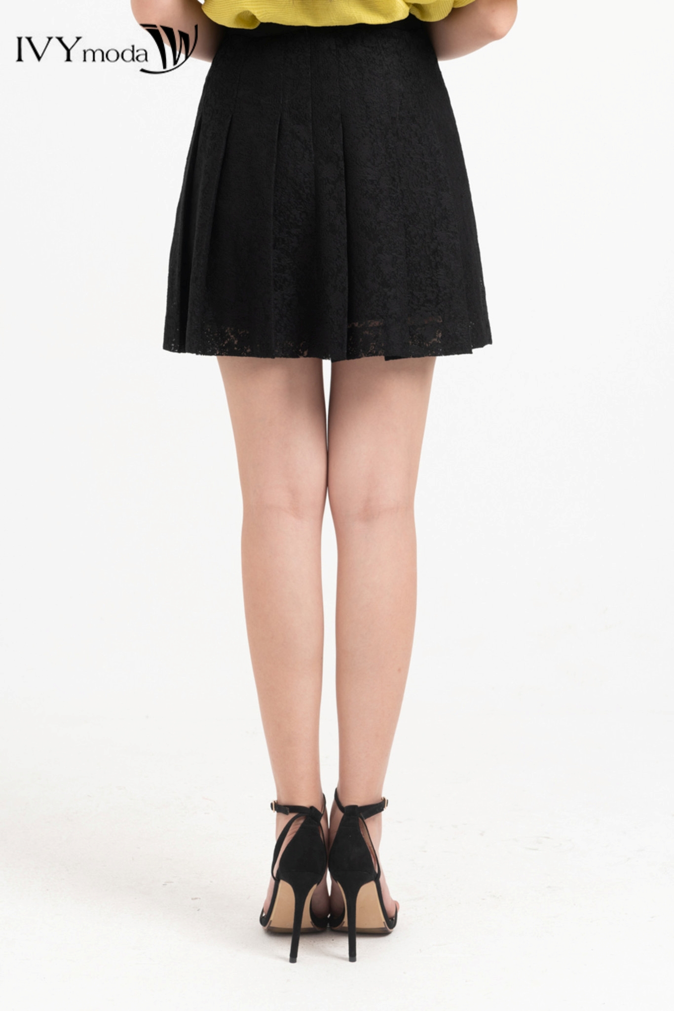 Chân váy ren xếp ly IVY moda MS 31M8295