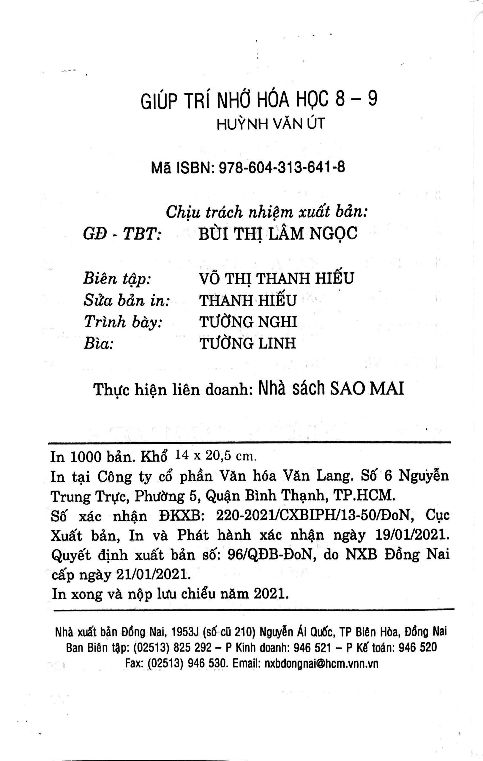 [HCM]Giúp trí nhớ Hóa học 8-9