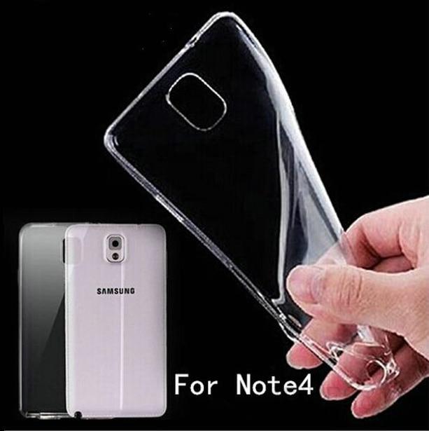 Ốp Silicon cho Samsung Galaxy Note 4 Trong suốt (Loại A+ chống ố vàng)