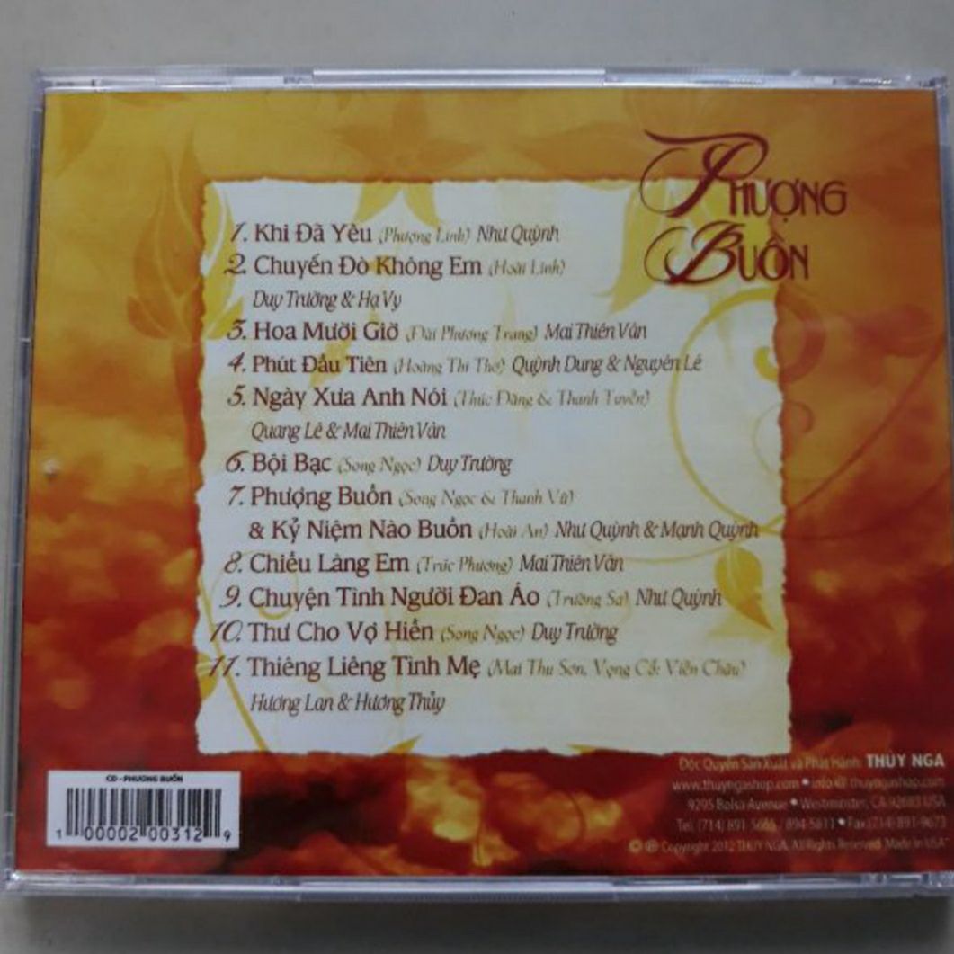Bộ 5 đĩa cd Thúy Nga 2 Mitsu phono