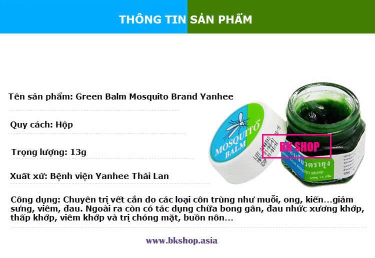 Kem Bôi Côn Trùng Thái Lan