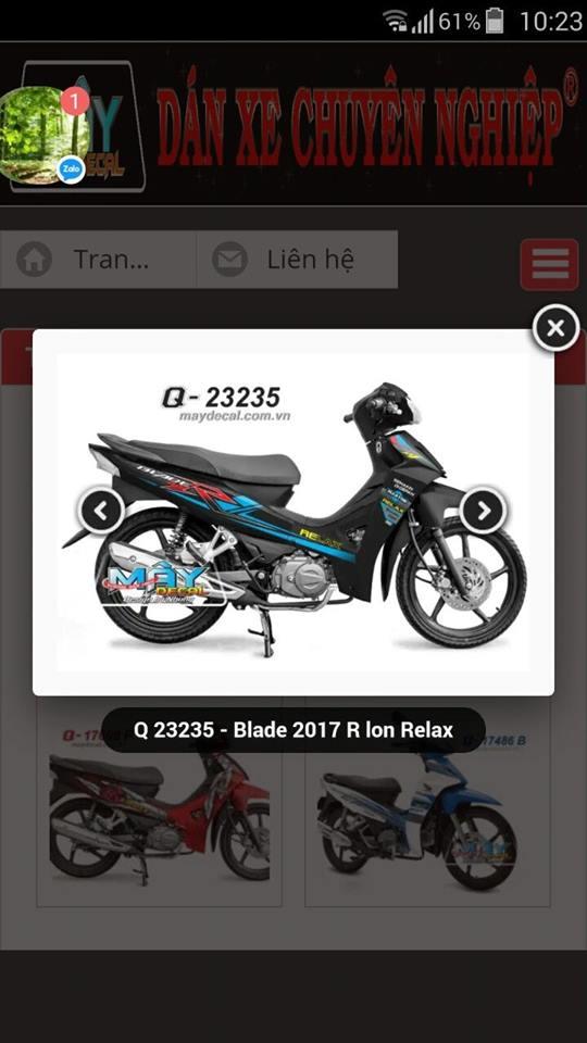 tem trùm honda blade đặt in