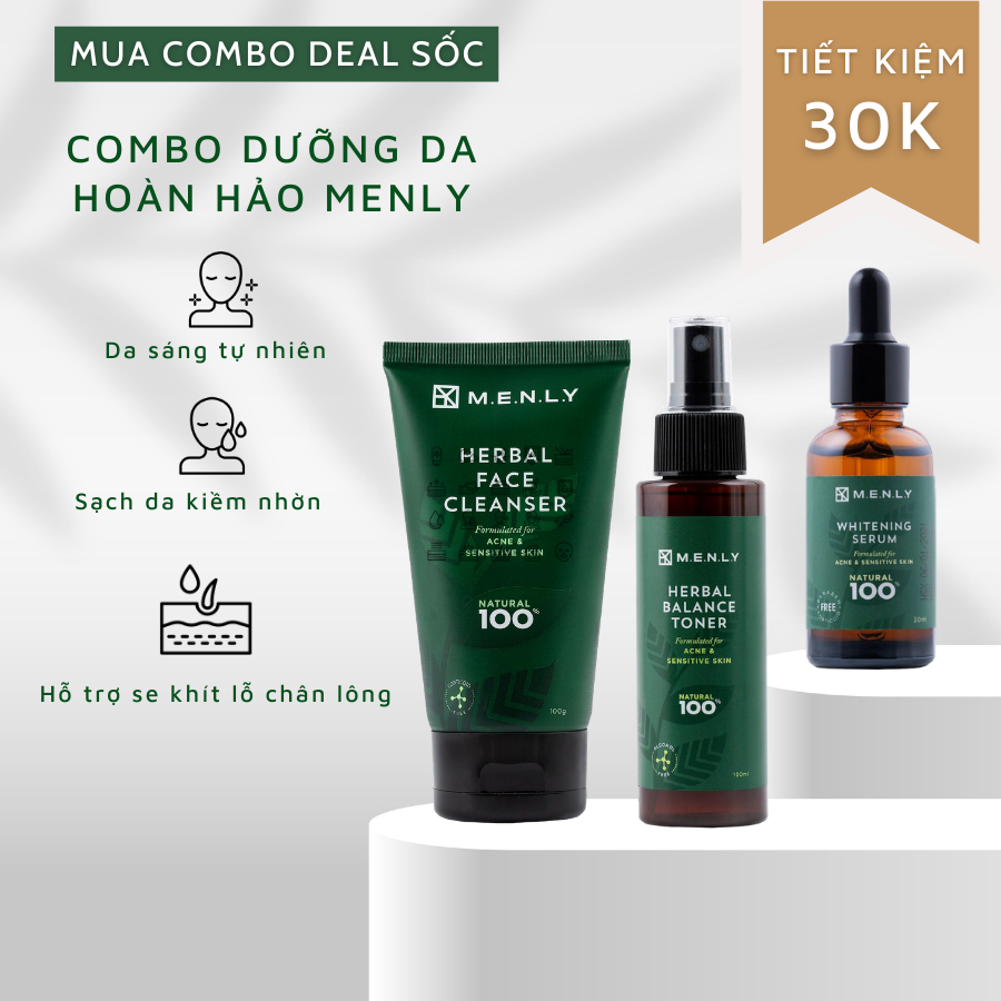 [HCM]COMBO DƯỠNG DA HOÀN HẢO M.E.N.L.Y
