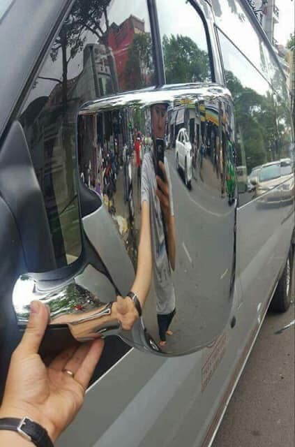 Bộ 2 ốp gương mạ crom có chân xe ford transit đời 2014 đến 2021
