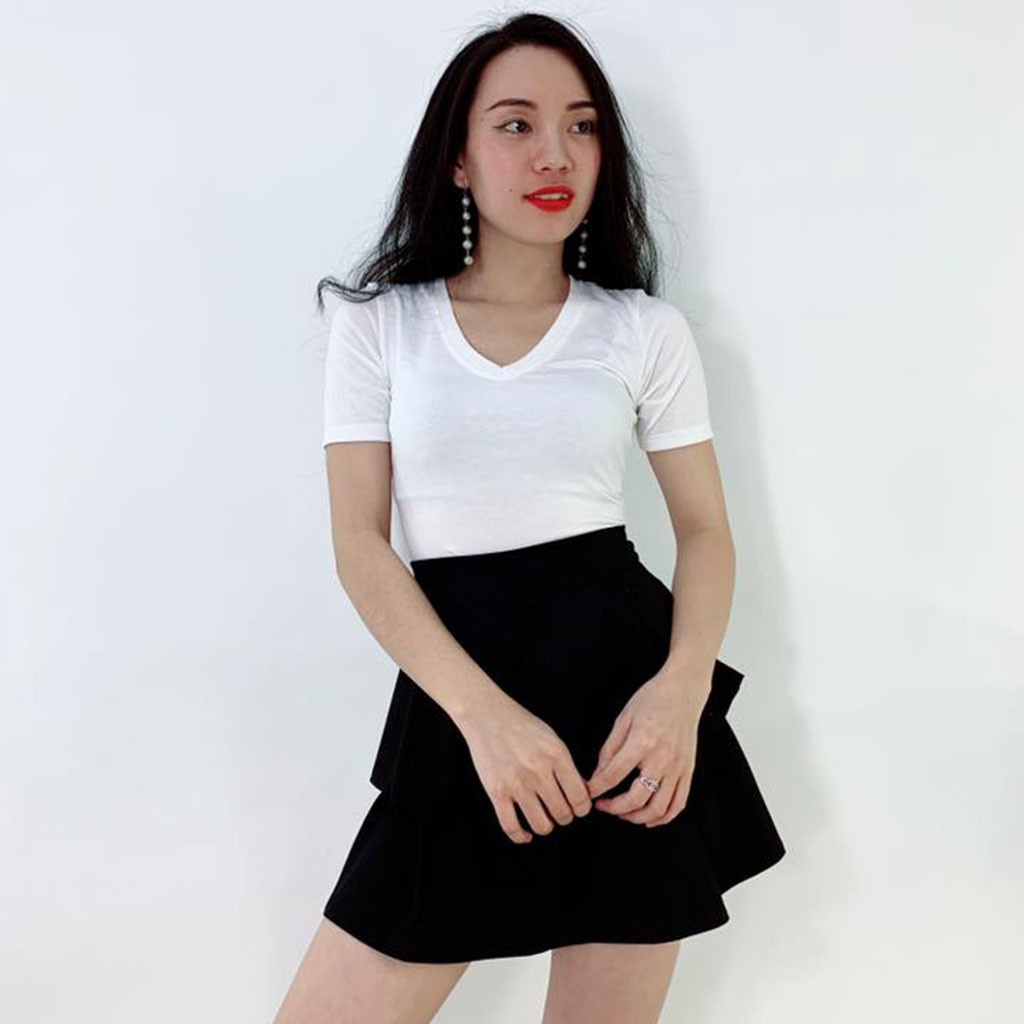 Chân váy tiểu thư dáng ngắn- hai tầng