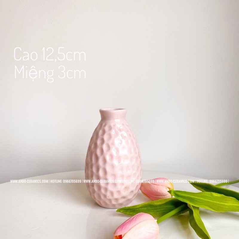 Bình gốm mini - Bình gốm mini Bát Tràng - Bình gốm decor sang trọng