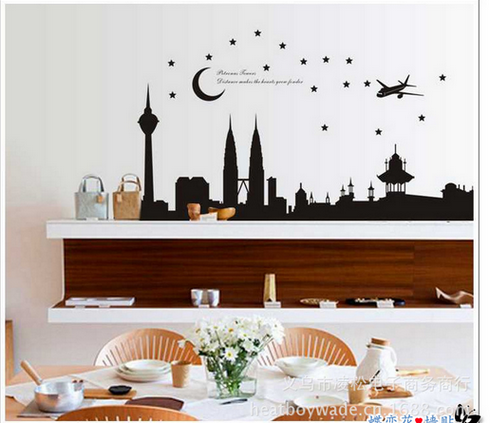 City 1 wall decal