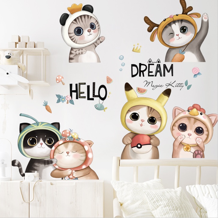Decal dán tường Mèo lovely - P30 - Vivadecal
