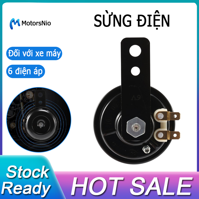 Black 6v mounted electric horn for car truck motorcycle