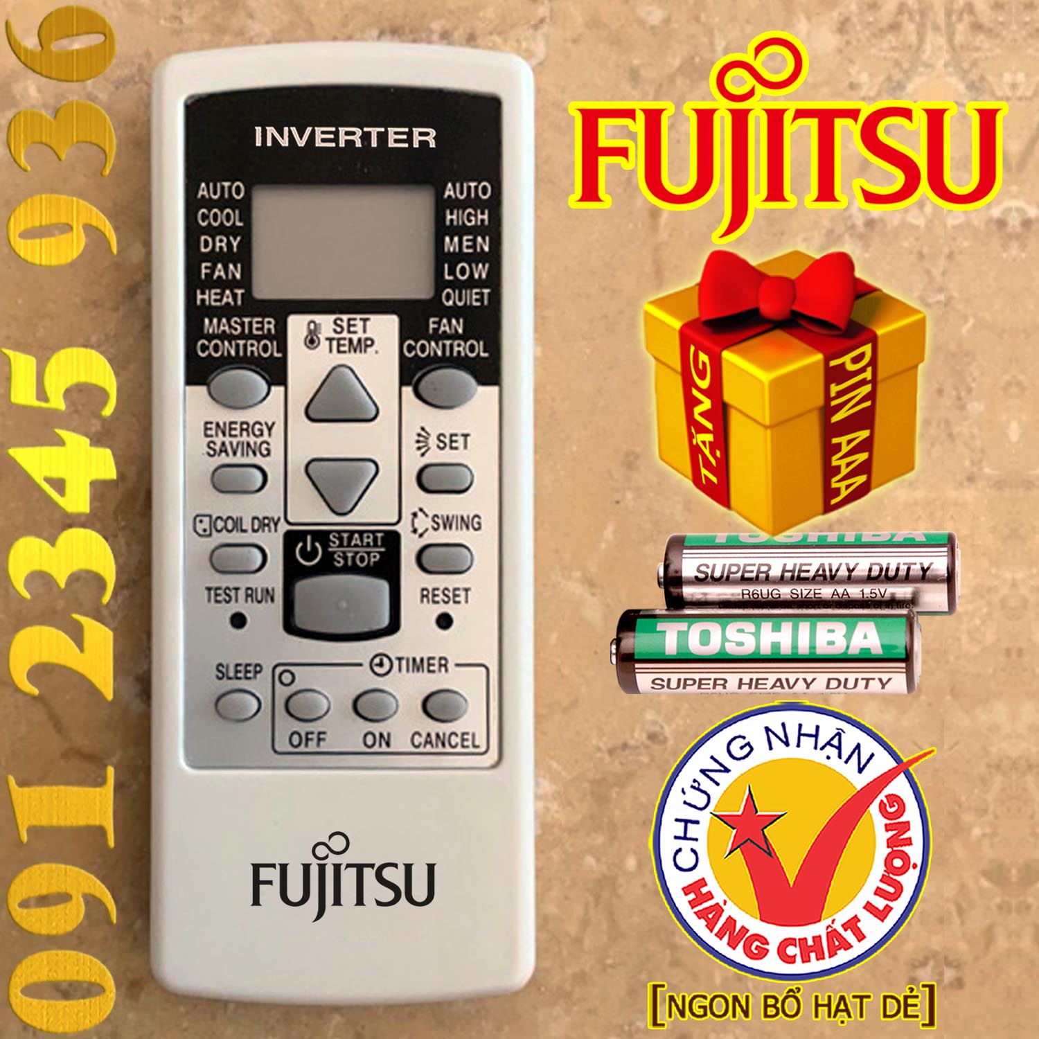 Điều khiển Fujitsu cho điều hòa inverter.