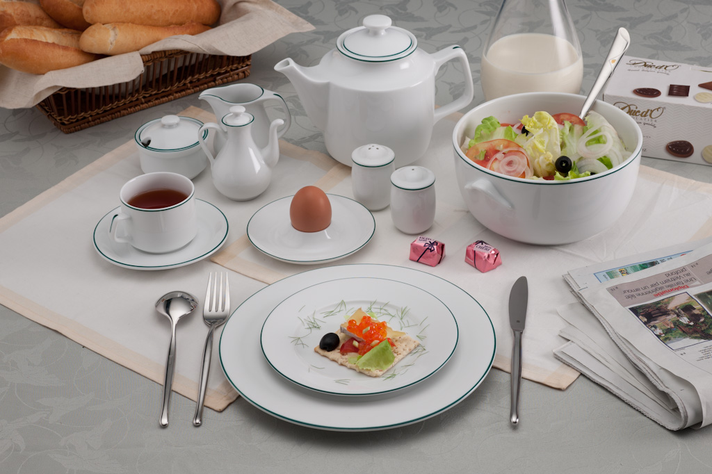 Bộ 6 chén chấm Minh long 9 cm Jasmine Chỉ Xanh Lá