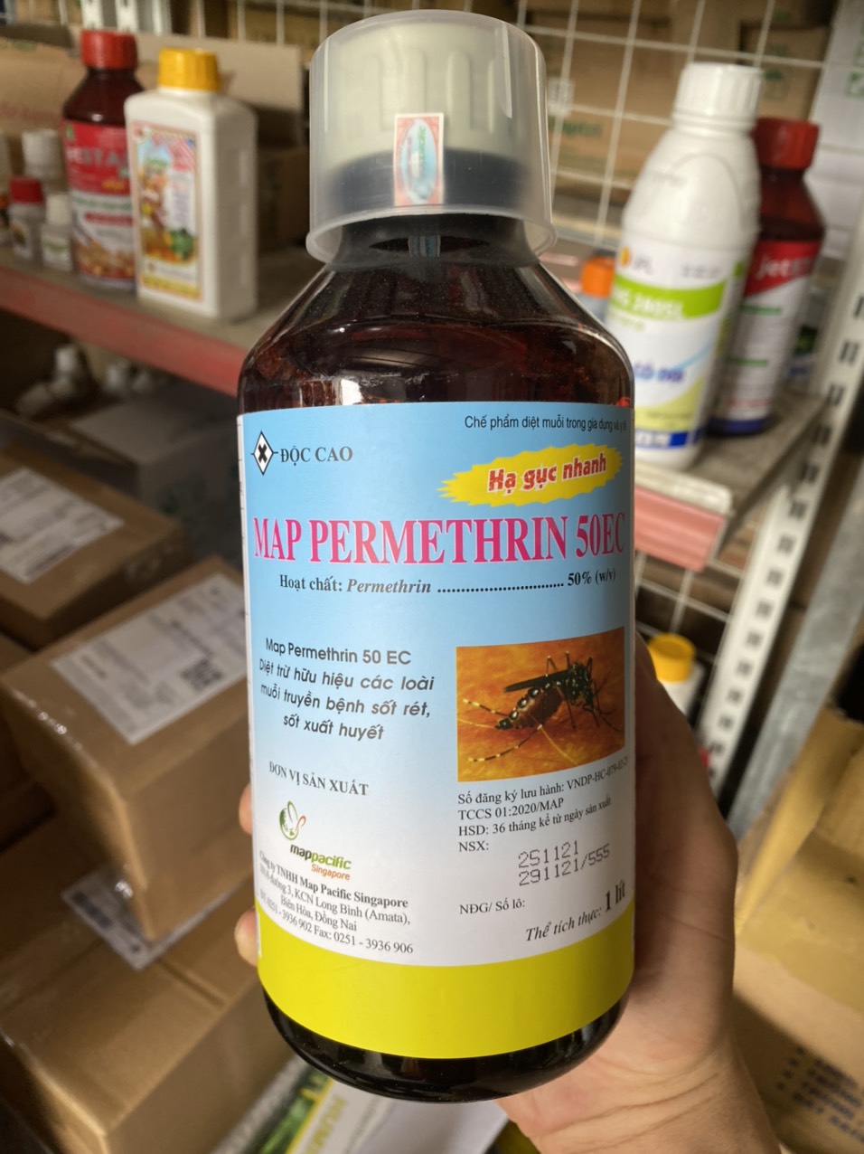 Hanpet - Thuốc diệt muỗi, gián, côn trùng Map Permethrin 50EC (Hockley - Anh Quốc) ngăn ngừa Zika, sốt xuất huyết, viêm não nhật bản