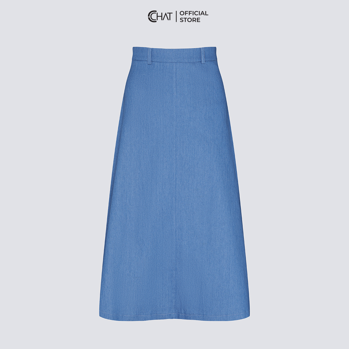 Chân váy cchat dáng a xẻ trước chất jean cao cấp 13cdj2024at