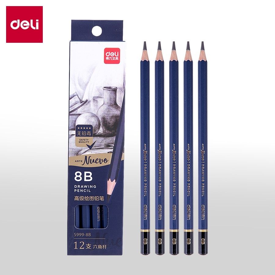COMBO 2 BÚT CHÌ CAO CẤP DELI NUEVO S999-8B