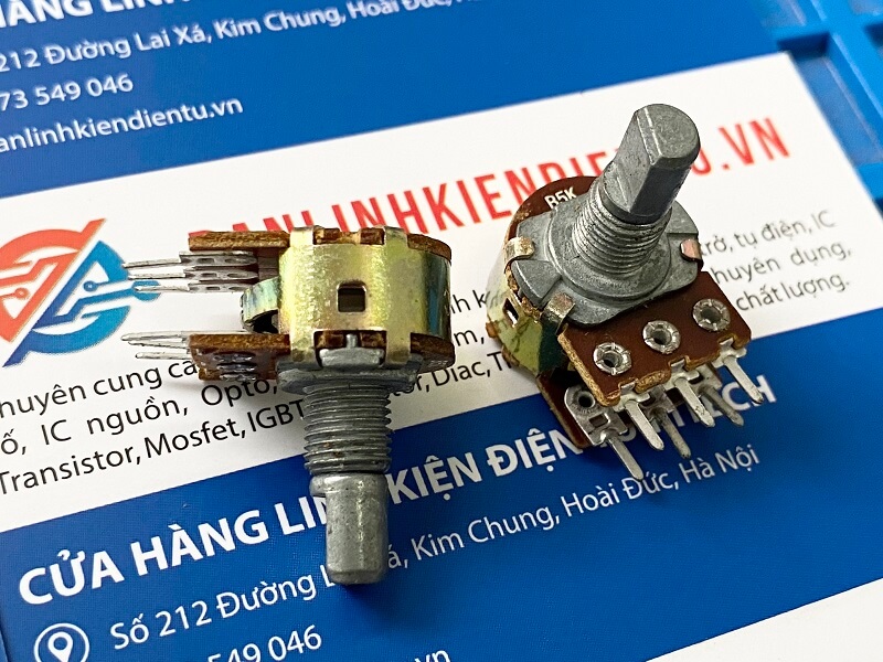 Chiết áp đôi 5k wh148-b5k 15mm
