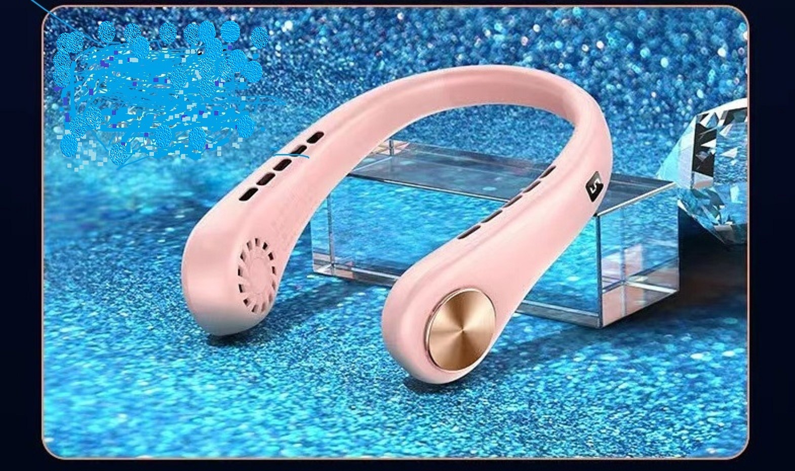 Quạt Mini Đeo Cổ -3D gió siêu mát thế hệ mới
